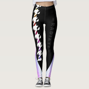 Sporty Rainbow Griechisches Key Hahnentrittmuster  Leggings