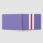 Sporty Red White Stripes auf Periwinkle Gästebuch (Voll)