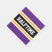 Sporty Royal Lila Yellow Black HALFTIME Streifen Serviette (Ecke)