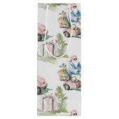 Sporty Santa - golf Geschenktüte Für Weinflaschen (Rückseite)