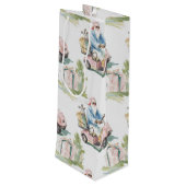 Sporty Santa - golf Geschenktüte Für Weinflaschen (Rückseite Schrägansicht)