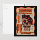 Sporty Skeleton Postkarte (Vorne/Hinten)