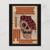 Sporty Skeleton Postkarte (Vorderseite)