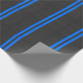 Sporty Sky Blue Carbon Fibre Racing Stripes Geschenkpapier (Ecke)