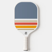 Sporty Slate White Orange Gelbe Streifen Pickleball Schläger (Rückseite)