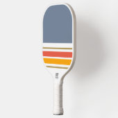 Sporty Slate White Orange Gelbe Streifen Pickleball Schläger (Links)