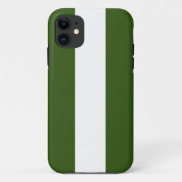 Sporty Sleek Forest Green White Racing Streifen Case-Mate iPhone Hülle