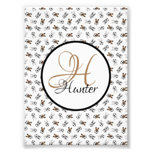 Sporty Soccer Puppies Mit Monogramm Fotodruck
