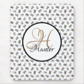 Sporty Soccer Puppies Mit Monogramm Mousepad (Vorne)