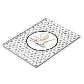 Sporty Soccer Puppies Mit Monogramm Notizblock (Linke Seite)