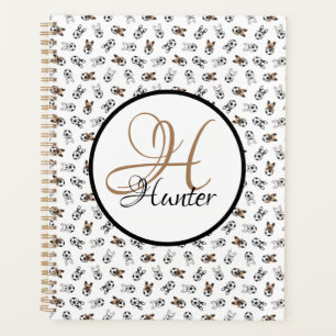 Sporty Soccer Puppies Mit Monogramm Planer