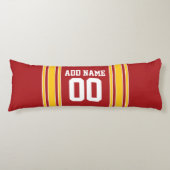 Sporty Team Jersey mit Name und Nummer Seitenschläferkissen (Vorderseite)