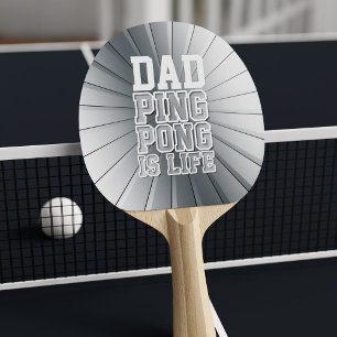 Sporty Vater Imitate Chrome Ping Pong ist Life Fun Tischtennis Schläger