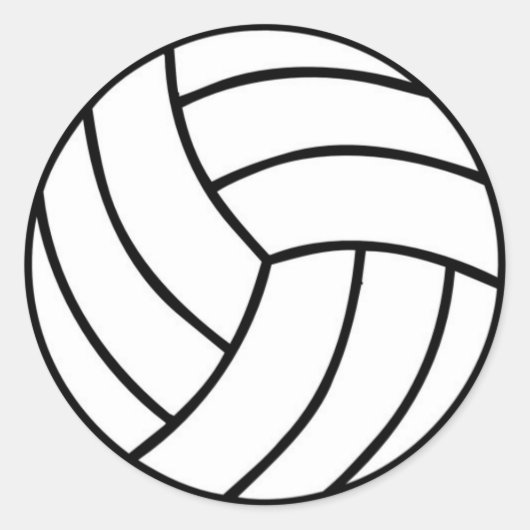 Sporty Volleyball Sticker (Vorderseite)