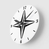 Sporty Wheel Schwarz-weiß Gray Time Piece Design Runde Wanduhr (Winkel)