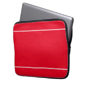 Sporty White Edge Streifen hellrot Hintergrund Laptopschutzhülle (Vorderseite Links)