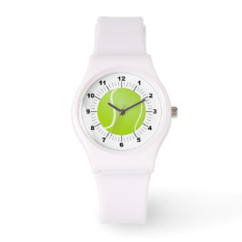Sporty White Silicon Watch für Damen Tennis Ball Armbanduhr
