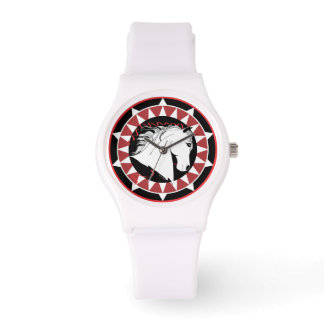 Sporty White Stallion Watch Armbanduhr