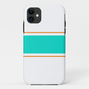 Sporty Wide Aqua Aquamarin Orange Weißes Rennen St Case-Mate iPhone Hülle