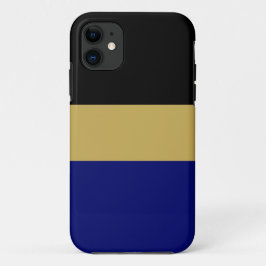 Sporty Wide Black Golden Brown Royal Blue Streifen Case-Mate iPhone Hülle