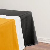 Sporty Wide Bold Gelb Center Schwarz-weiße Streife Tischdecke (Beispiel)