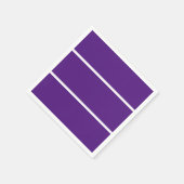 Sporty Wide Bold Royal Lila Slim White Stripes Serviette (Ecke)