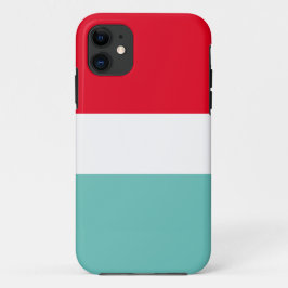 Sporty Wide Bright Red White Aqua Aquamarine Strei Case-Mate iPhone Hülle