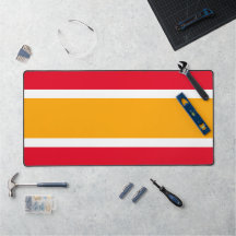 Sporty Wide Bright Retro Gelbe rote Streifen