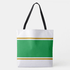Sporty Wide Kelly Green Brown Racing Stripes Tasche