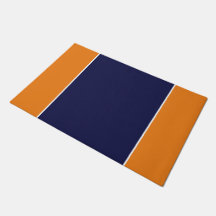 Sporty Wide Navy Blaue Streifen auf Orange