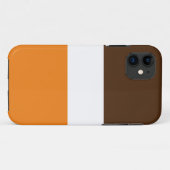 Sporty Wide Rich Cocoa Brown White Orange Streifen Case-Mate iPhone Hülle (Rückseite (Horizontal))