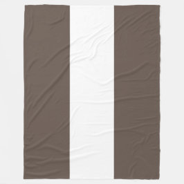 Sporty Wide Seamless Medium Brown White Stripes Fleecedecke