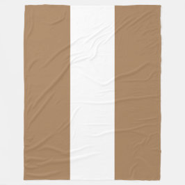 Sporty Wide Seamless Mocha Brown White Stripes Fleecedecke