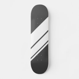 Sporty Wide White Racing Streifen Grau Hintergrund Skateboard