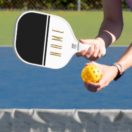 Sporty zeitgenössischer Schwarz-weißer Farbblockte Pickleball Schläger