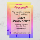 SportyThemed Netball-Party Einladung (Vorne/Hinten)