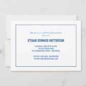 Sportzeit 3 Foto Abschluss Ankündigung White Blue (Rückseite)