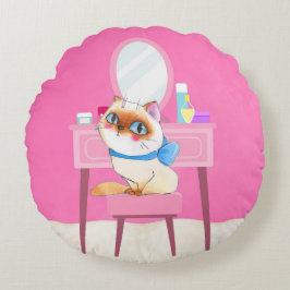 Sposed Kitty Round Throw Kissen