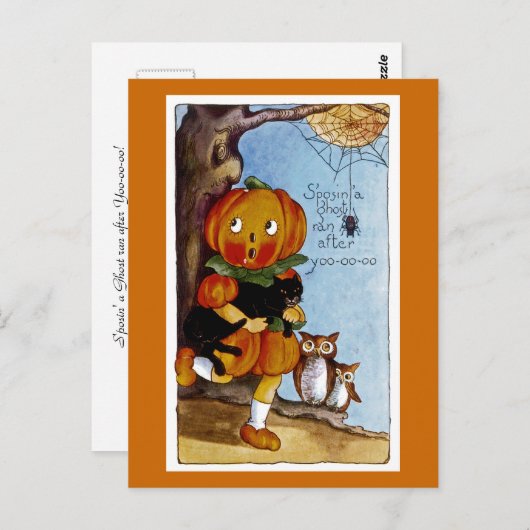 S'posin' ein Ghost lief nach Yoo-oo-oo! Postkarte (Vorne/Hinten)