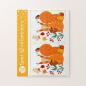 Spot 10 Differenzen Eichhörnchen Butterfly Ladybug Puzzle (Vertikal)