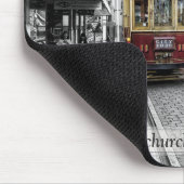 Spot Color Train : Christchurch, Neuseeland Mousepad (Ecke)