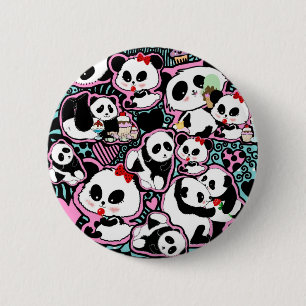Spot den Panda! Panda Doodles Button