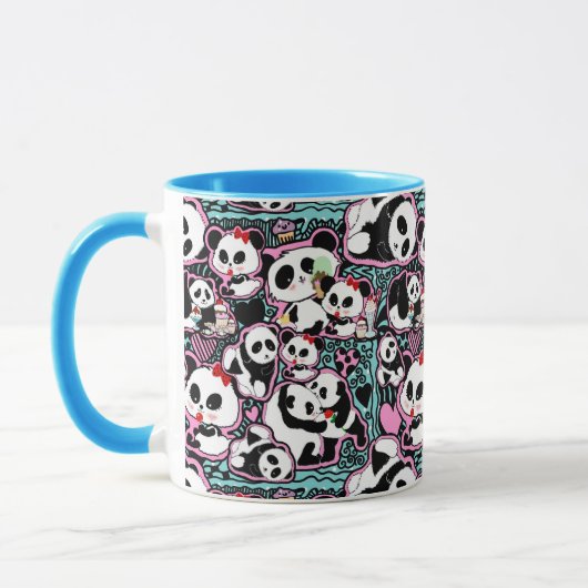 Spot den Panda! Panda Doodles Tasse (Links)
