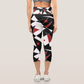 Spot die roten Bälle Capri Leggings (Rückseite)