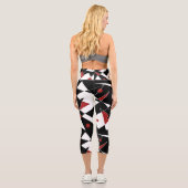 Spot die roten Bälle Capri Leggings (Rückseite)