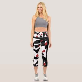 Spot die roten Bälle Capri Leggings