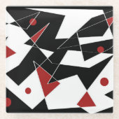 Spot die roten Bälle Glasuntersetzer (Vorderseite)