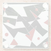 Spot die roten Bälle Glasuntersetzer (Rückseite)