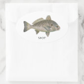 Spot Fish Ovaler Aufkleber (Tasche)