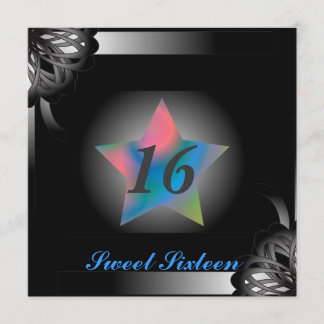 Spot Light Star 16 . Geburtstag - Anpassen Einladung